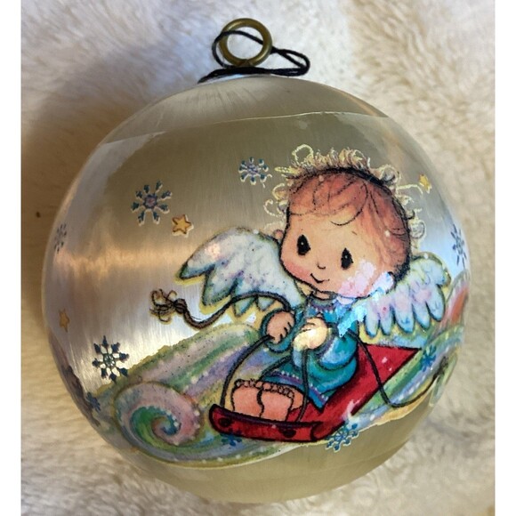 Satin Wrapped Christmas Bulb Ornaments Angel Babies 1977 Designer Collection - Picture 10 of 16